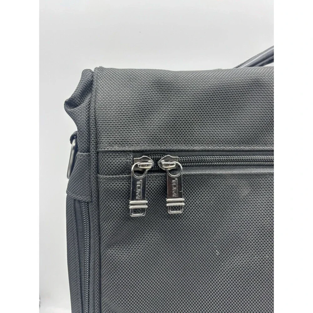 Tumi FXT Ballistic Nylon Laptop Briefcase Pushlock Black Business Bag No Strap